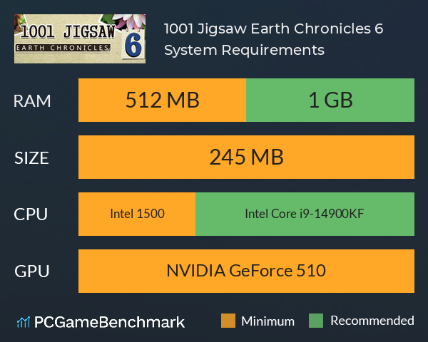 1001 Jigsaw. Earth Chronicles 6 System Requirements PC Graph - Can I Run 1001 Jigsaw. Earth Chronicles 6