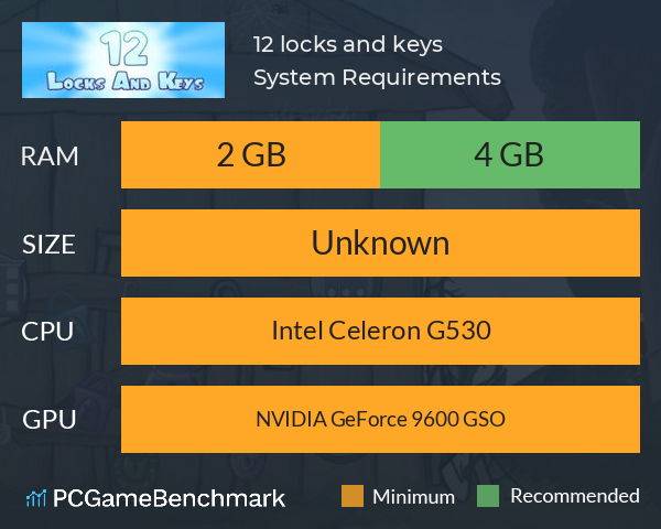 12 locks and keys System Requirements PC Graph - Can I Run 12 locks and keys