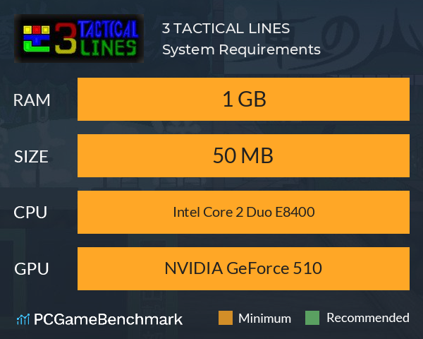 3 TACTICAL LINES System Requirements PC Graph - Can I Run 3 TACTICAL LINES