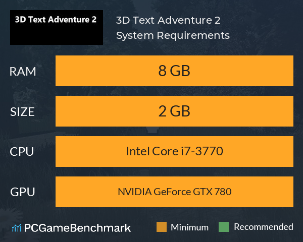 3D Text Adventure 2 System Requirements PC Graph - Can I Run 3D Text Adventure 2