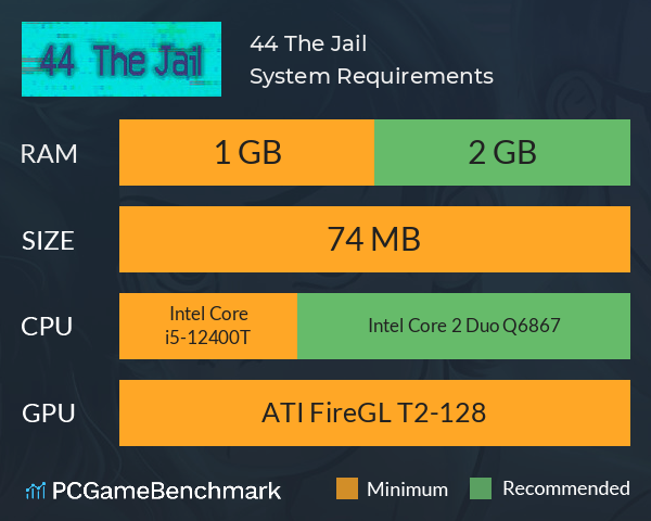 44 The Jail System Requirements PC Graph - Can I Run 44 The Jail