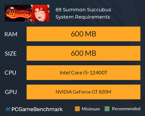 69 Summon Succubus System Requirements PC Graph - Can I Run 69 Summon Succubus