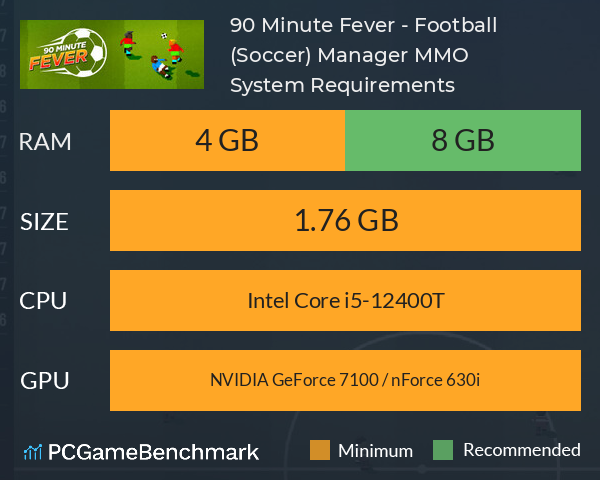 90 Minute Fever - Football (Soccer) Manager MMO System Requirements PC Graph - Can I Run 90 Minute Fever - Football (Soccer) Manager MMO