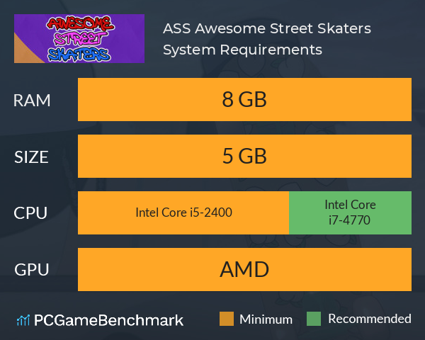 A.S.S.: Awesome Street Skaters System Requirements PC Graph - Can I Run A.S.S.: Awesome Street Skaters