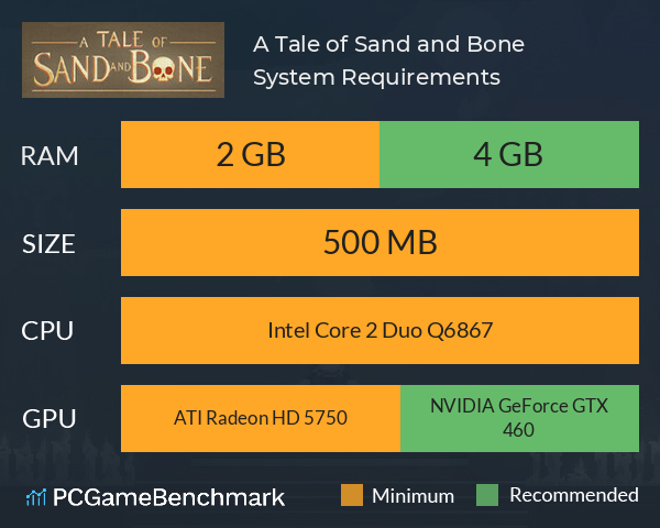 A Tale of Sand and Bone System Requirements PC Graph - Can I Run A Tale of Sand and Bone