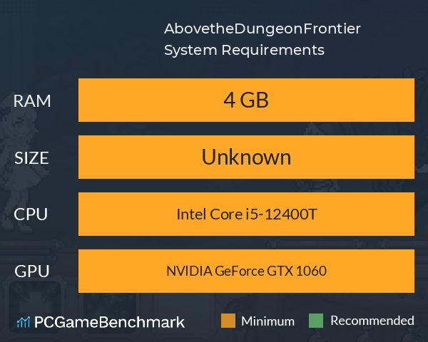 Above the Dungeon: Frontier System Requirements PC Graph - Can I Run Above the Dungeon: Frontier