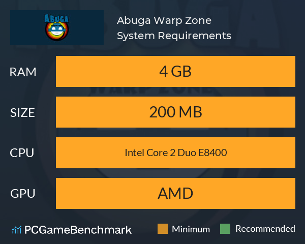 Abuga Warp Zone System Requirements PC Graph - Can I Run Abuga Warp Zone