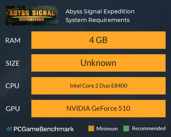 Abyss Signal: Expedition System Requirements PC Graph - Can I Run Abyss Signal: Expedition