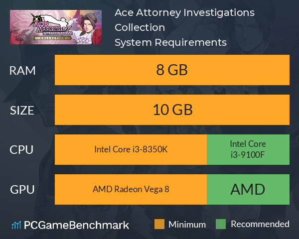 Ace Attorney Investigations Collection System Requirements PC Graph - Can I Run Ace Attorney Investigations Collection