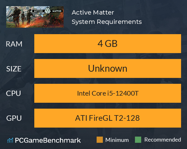 Active Matter System Requirements PC Graph - Can I Run Active Matter