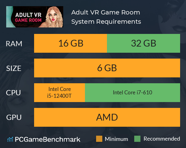 Adult VR Game Room System Requirements PC Graph - Can I Run Adult VR Game Room