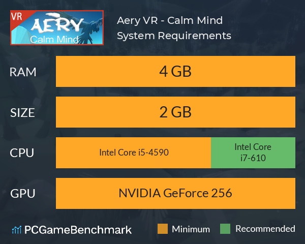 Aery VR - Calm Mind System Requirements PC Graph - Can I Run Aery VR - Calm Mind