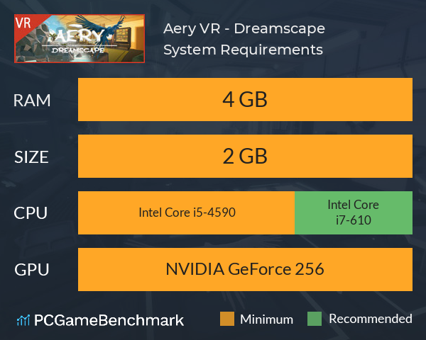 Aery VR - Dreamscape System Requirements PC Graph - Can I Run Aery VR - Dreamscape