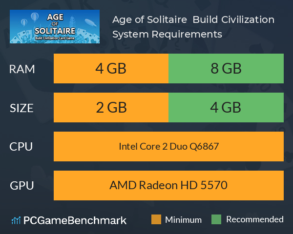 Age of Solitaire : Build Civilization System Requirements PC Graph - Can I Run Age of Solitaire : Build Civilization