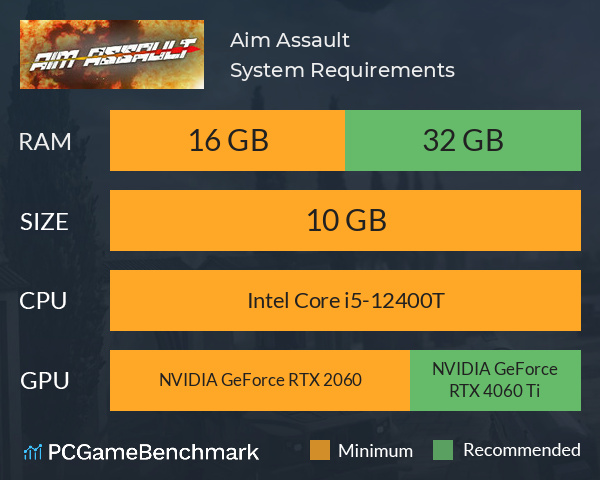 Aim Assault System Requirements PC Graph - Can I Run Aim Assault