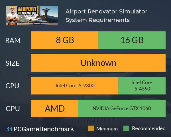 Airport Renovator Simulator System Requirements PC Graph - Can I Run Airport Renovator Simulator