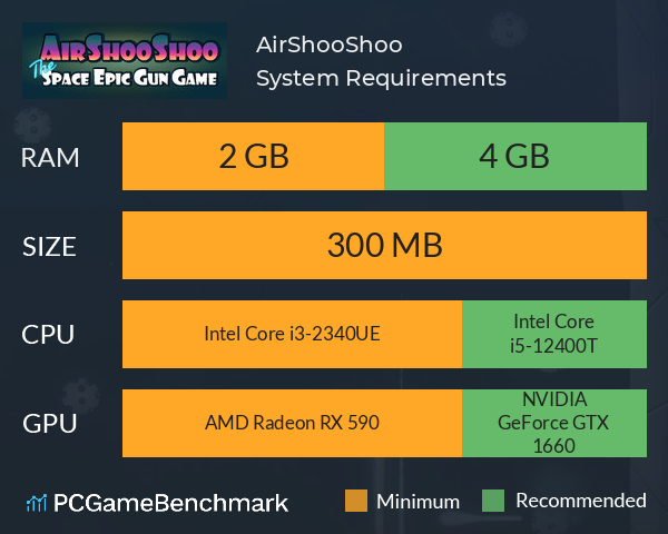 AirShooShoo System Requirements PC Graph - Can I Run AirShooShoo