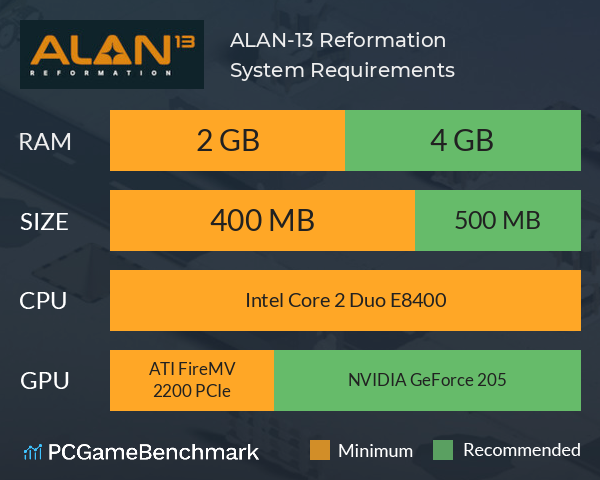 ALAN-13 Reformation System Requirements PC Graph - Can I Run ALAN-13 Reformation