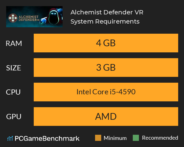 Alchemist Defender VR System Requirements PC Graph - Can I Run Alchemist Defender VR