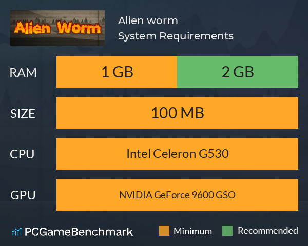 Alien worm System Requirements PC Graph - Can I Run Alien worm