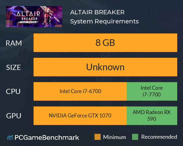 ALTAIR BREAKER System Requirements PC Graph - Can I Run ALTAIR BREAKER