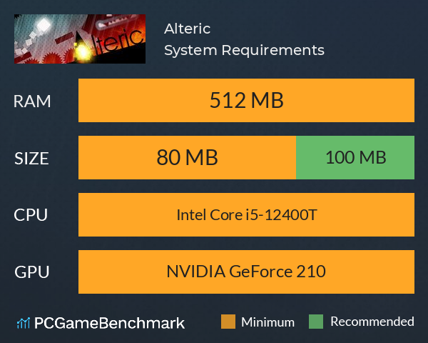 Alteric System Requirements PC Graph - Can I Run Alteric