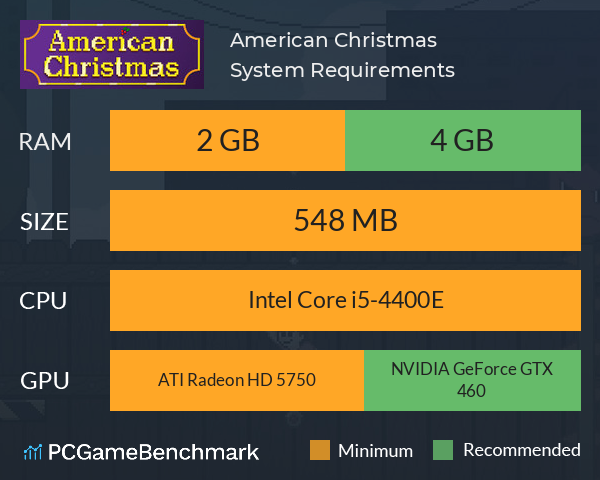 American Christmas System Requirements PC Graph - Can I Run American Christmas