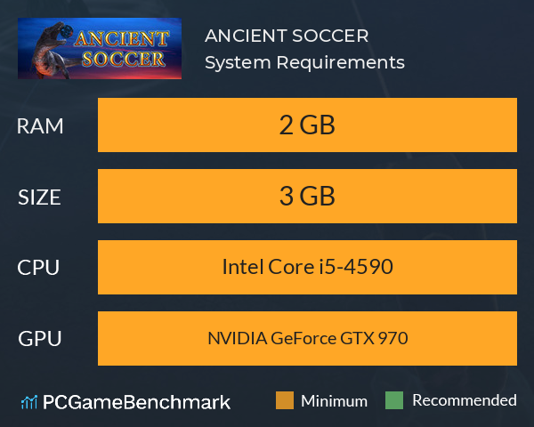 ANCIENT SOCCER System Requirements PC Graph - Can I Run ANCIENT SOCCER