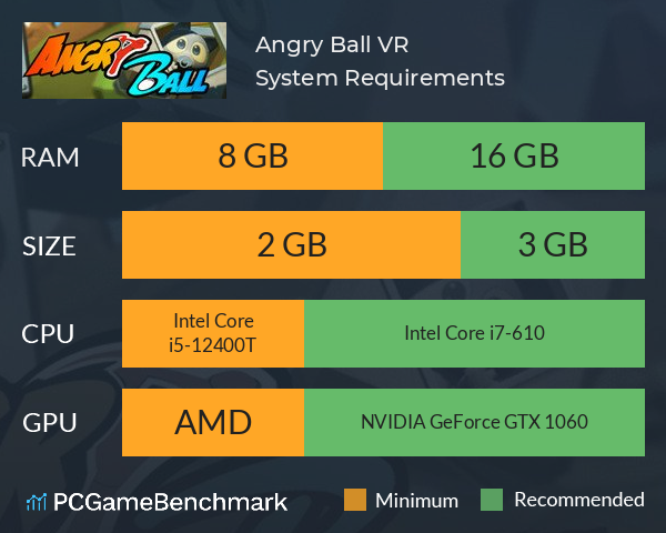 Angry Ball VR System Requirements PC Graph - Can I Run Angry Ball VR