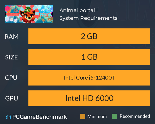 Animal portal System Requirements PC Graph - Can I Run Animal portal