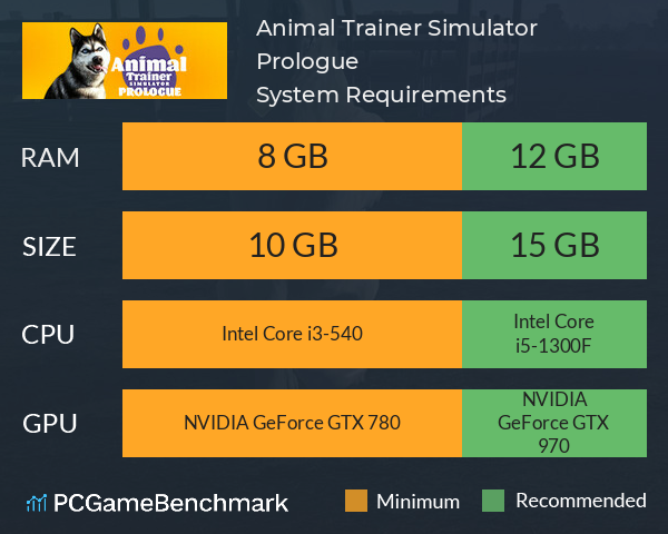 Animal Trainer Simulator: Prologue System Requirements PC Graph - Can I Run Animal Trainer Simulator: Prologue