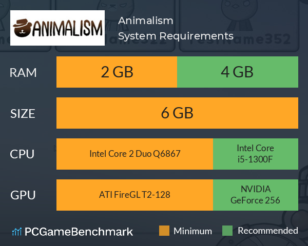 Animalism System Requirements PC Graph - Can I Run Animalism