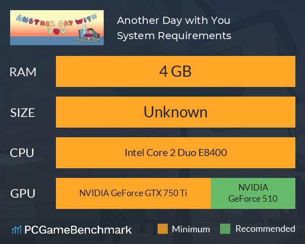 Another Day with You System Requirements PC Graph - Can I Run Another Day with You