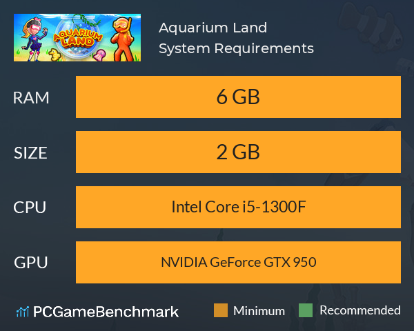 Aquarium Land System Requirements PC Graph - Can I Run Aquarium Land