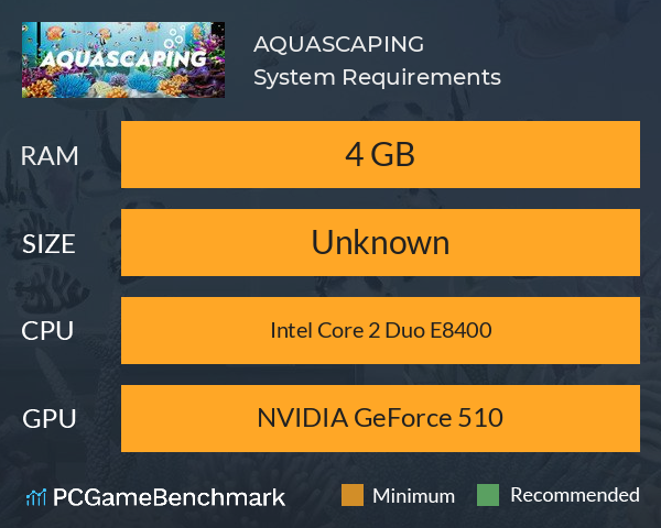 AQUASCAPING System Requirements PC Graph - Can I Run AQUASCAPING