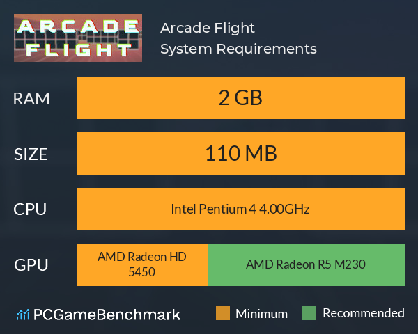 Arcade Flight System Requirements PC Graph - Can I Run Arcade Flight