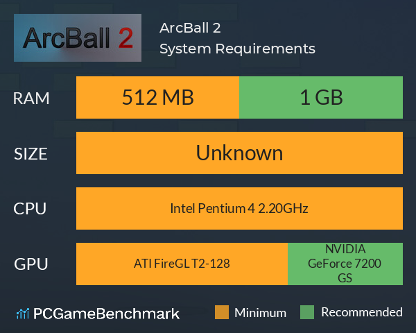 ArcBall 2 System Requirements PC Graph - Can I Run ArcBall 2