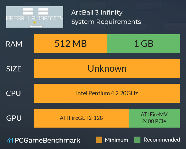 ArcBall 3: Infinity System Requirements PC Graph - Can I Run ArcBall 3: Infinity