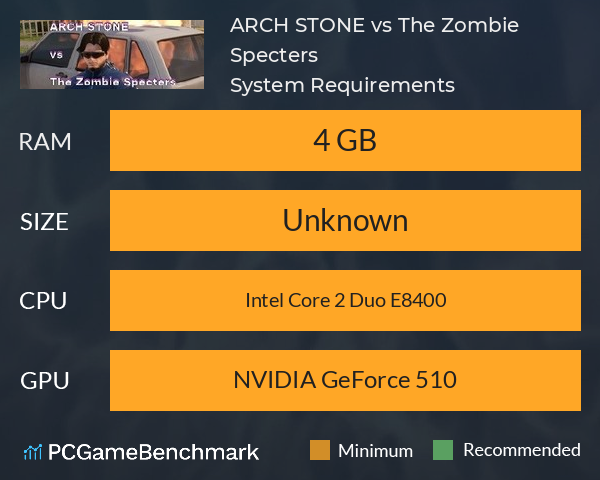 ARCH STONE vs The Zombie Specters System Requirements PC Graph - Can I Run ARCH STONE vs The Zombie Specters