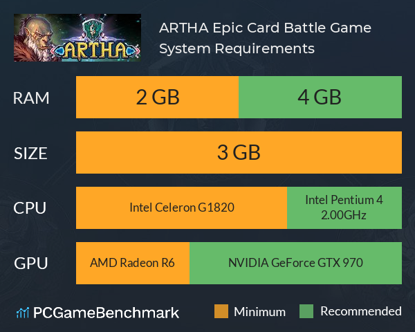 ARTHA: Epic Card Battle Game System Requirements PC Graph - Can I Run ARTHA: Epic Card Battle Game