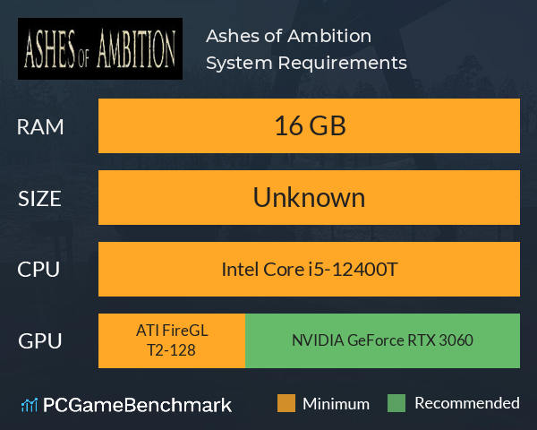 Ashes of Ambition System Requirements PC Graph - Can I Run Ashes of Ambition