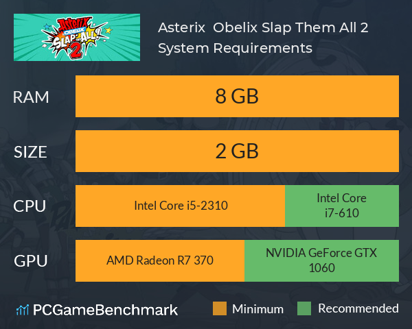 Asterix & Obelix Slap Them All! 2 System Requirements PC Graph - Can I Run Asterix & Obelix Slap Them All! 2