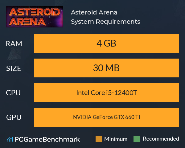 Asteroid Arena System Requirements PC Graph - Can I Run Asteroid Arena