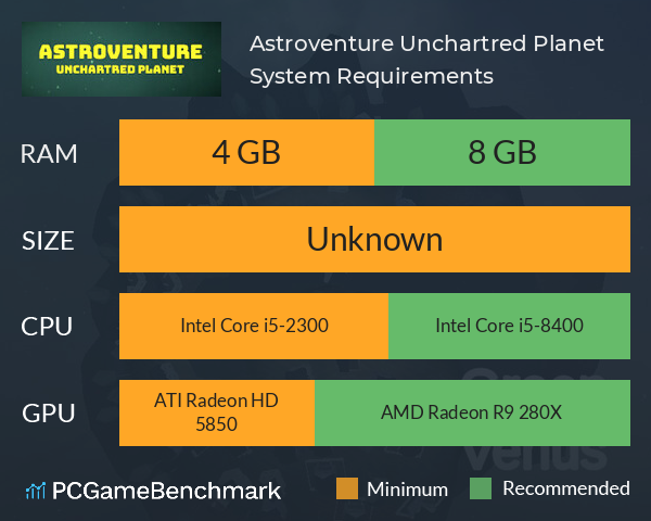 Astroventure: Unchartred Planet System Requirements PC Graph - Can I Run Astroventure: Unchartred Planet