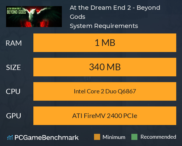 At the Dream End 2 - Beyond Gods System Requirements PC Graph - Can I Run At the Dream End 2 - Beyond Gods