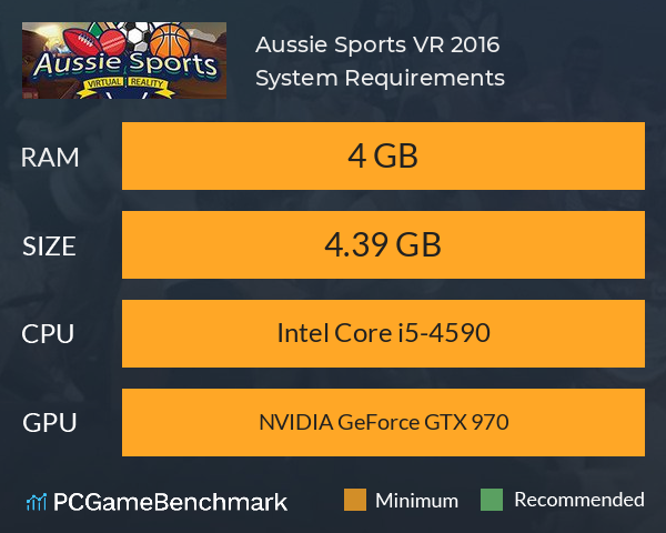 Aussie Sports VR 2016 System Requirements PC Graph - Can I Run Aussie Sports VR 2016