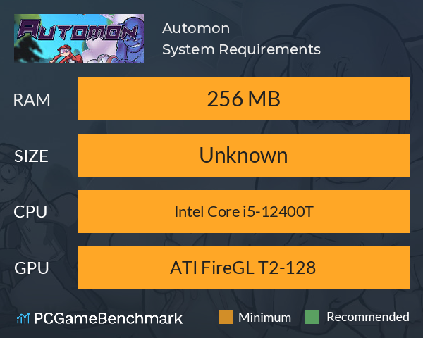 Automon System Requirements PC Graph - Can I Run Automon