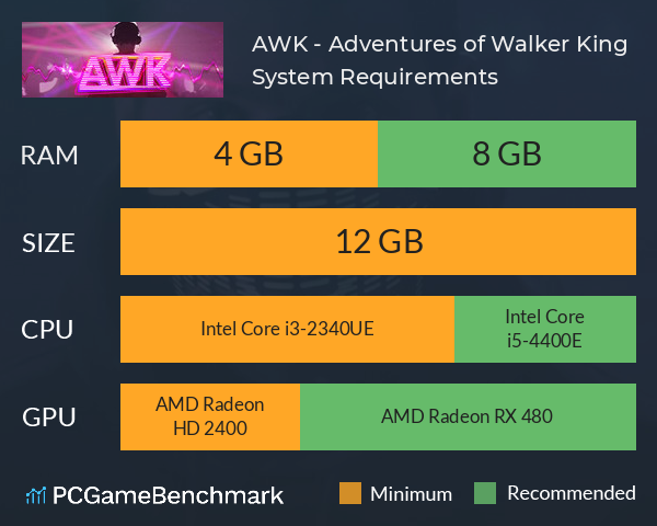 AWK - Adventures of Walker King System Requirements PC Graph - Can I Run AWK - Adventures of Walker King