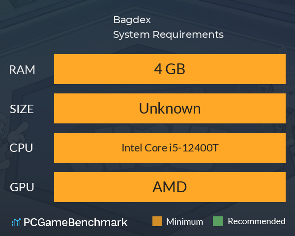 Bagdex System Requirements PC Graph - Can I Run Bagdex