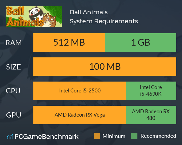 Ball Animals System Requirements PC Graph - Can I Run Ball Animals